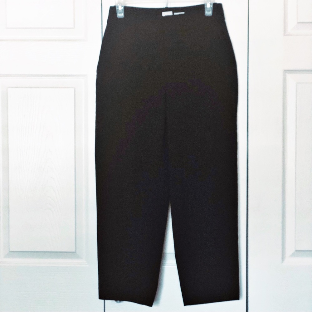 A New Day Black Stretch Wide Leg Cropped Pants